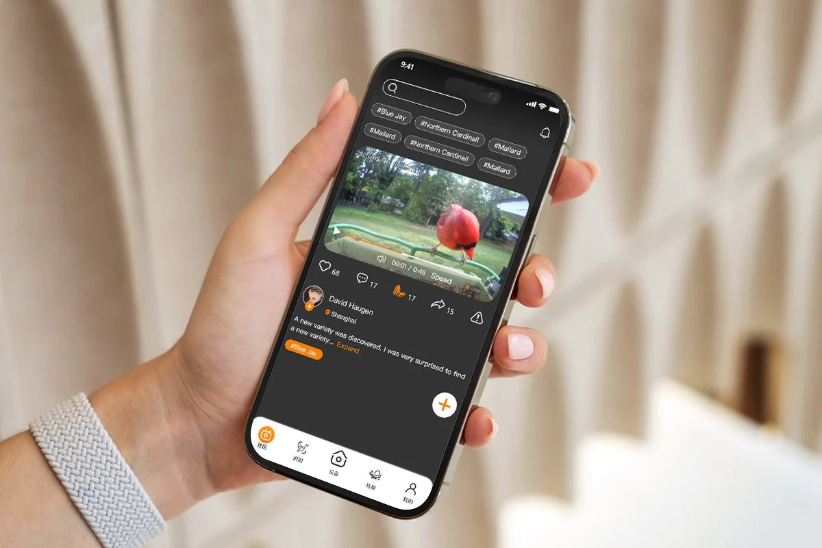 iPhone compatible wifi bird feeder