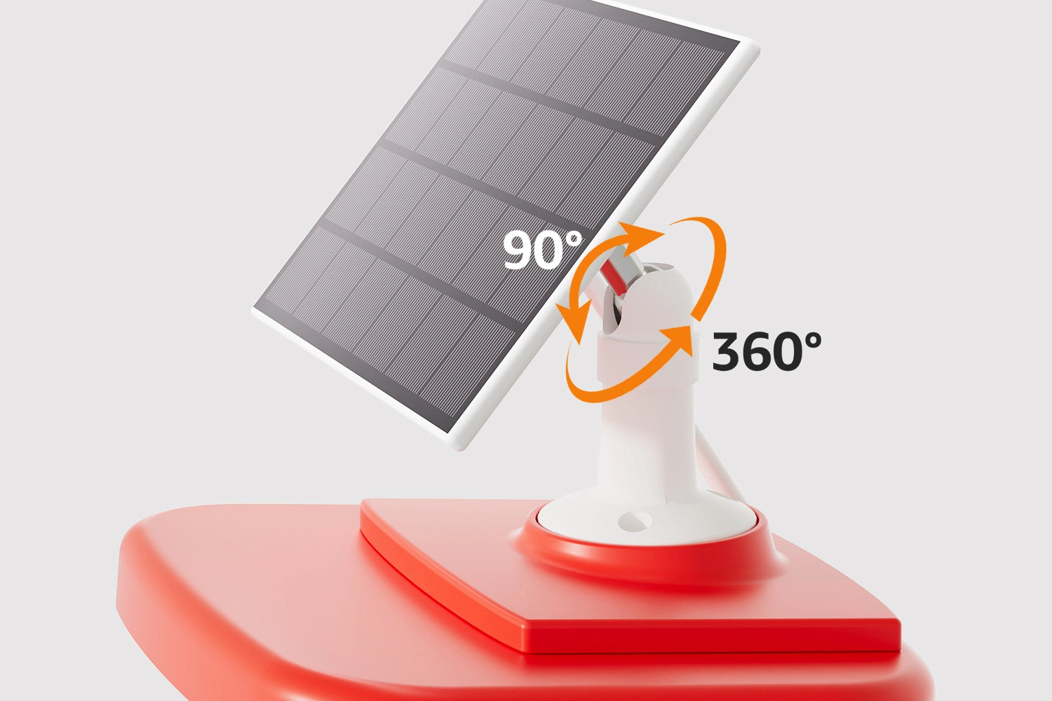 360° Rotatable Solar Panel: Face the sun in any direction, providing continuous power for the camera.
