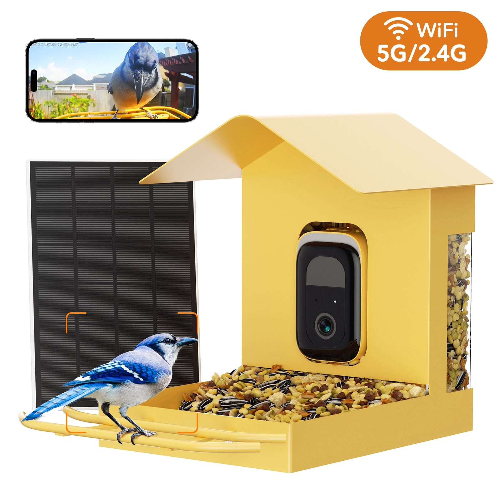 Bilantan BirdHi Mag Pro Bird Feeder with Camera, 5G/2.4G WiFi Compatible
