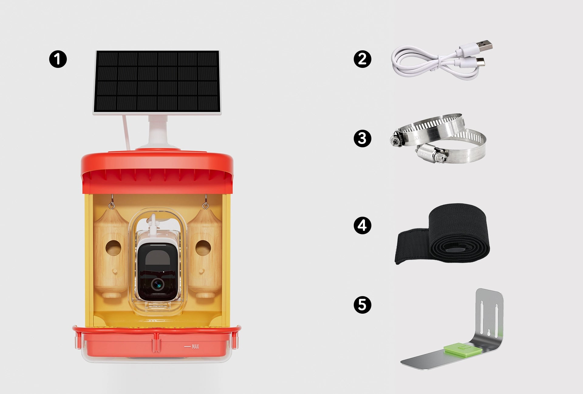 We make it smart, you make it home. Thoughtfully designed for hummingbirds, enhanced with impressive add-ons. The design is a perfect fit for our avian companions. Recyclable Plastic Housing. Designed for Birds’ Safety. Weather-Resistant. User Friendly