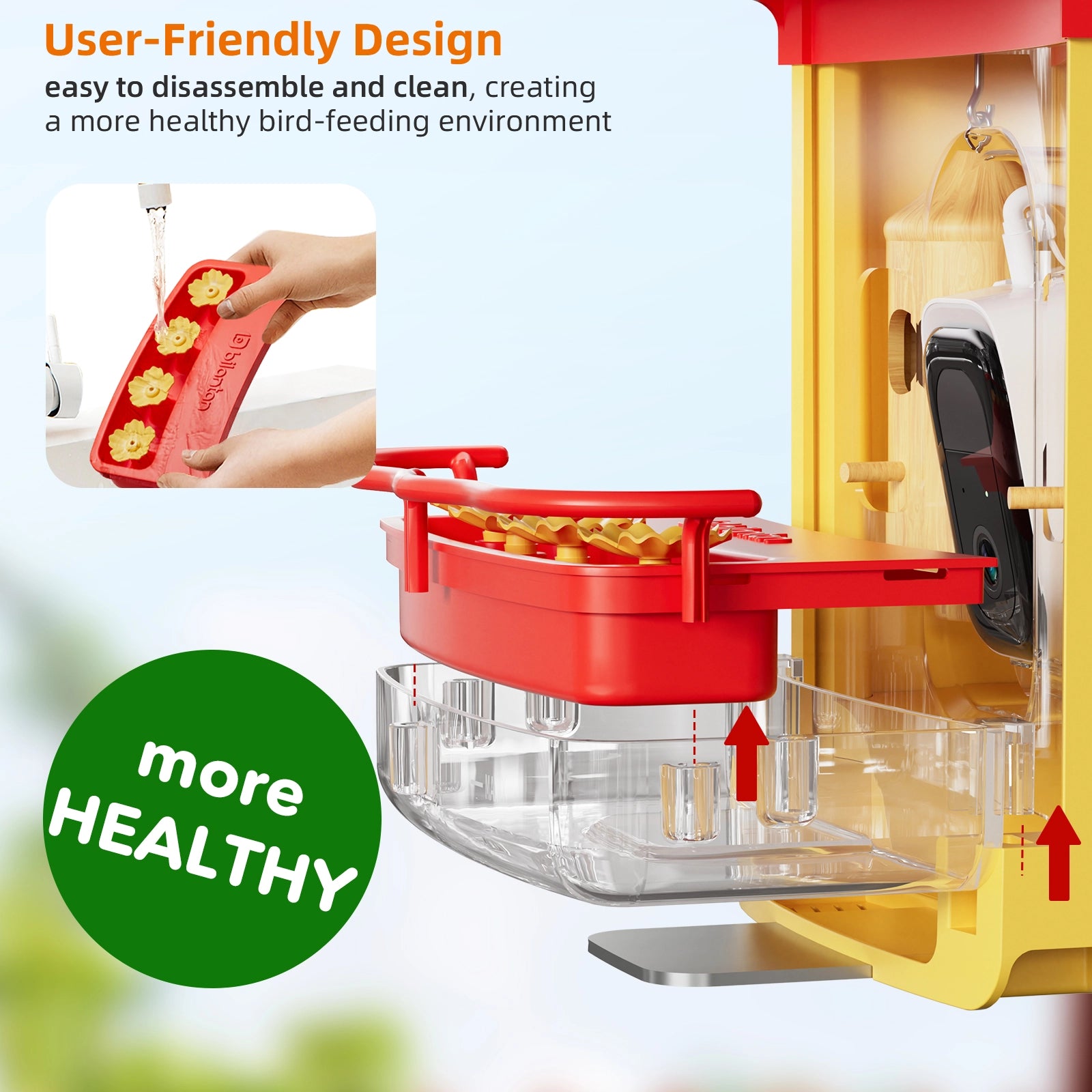 Bilantan HummerHi Hummingbird Feeder with Camera, Only 2.4G WiFi Compatible
