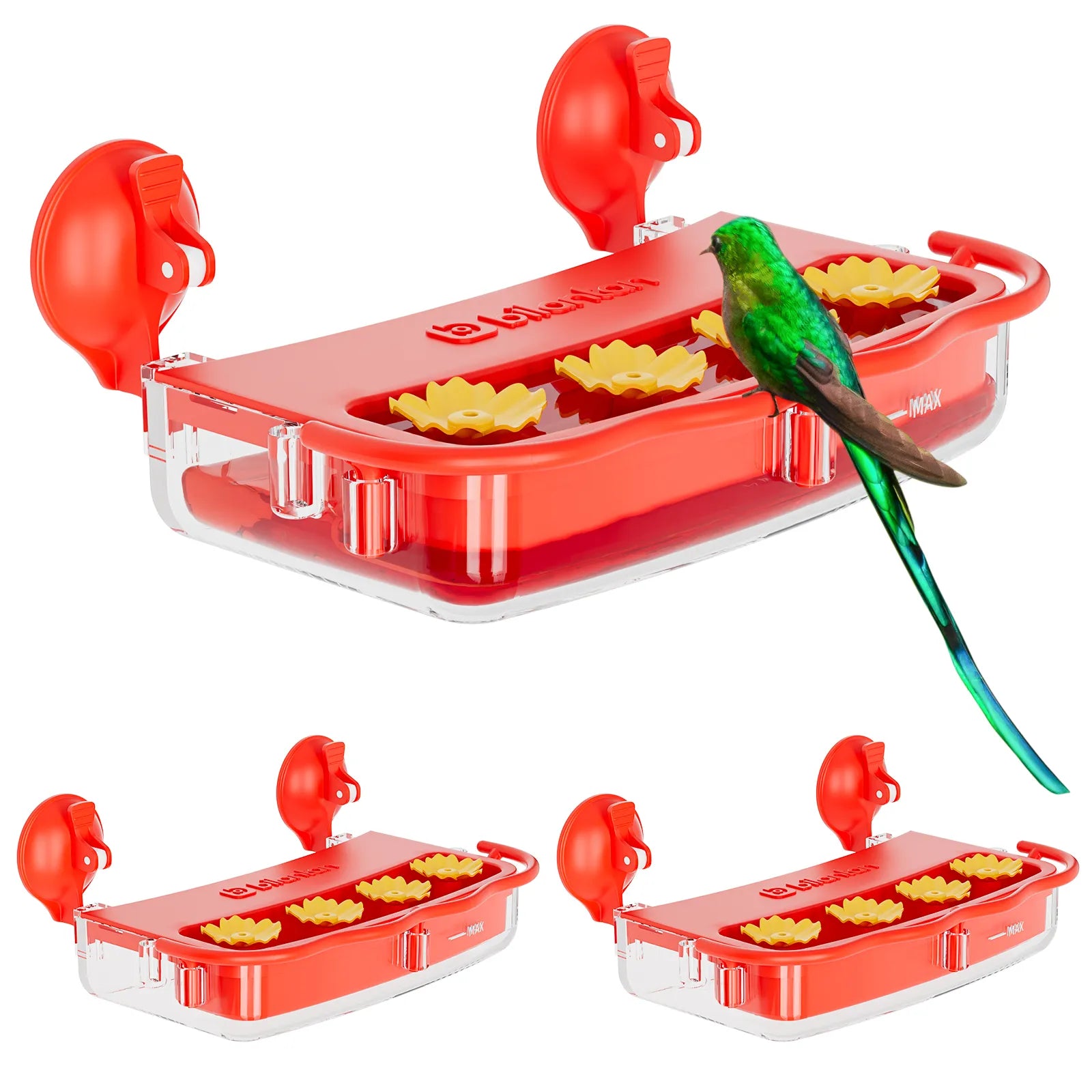 Hummingbird feeder suction cup set of 3
