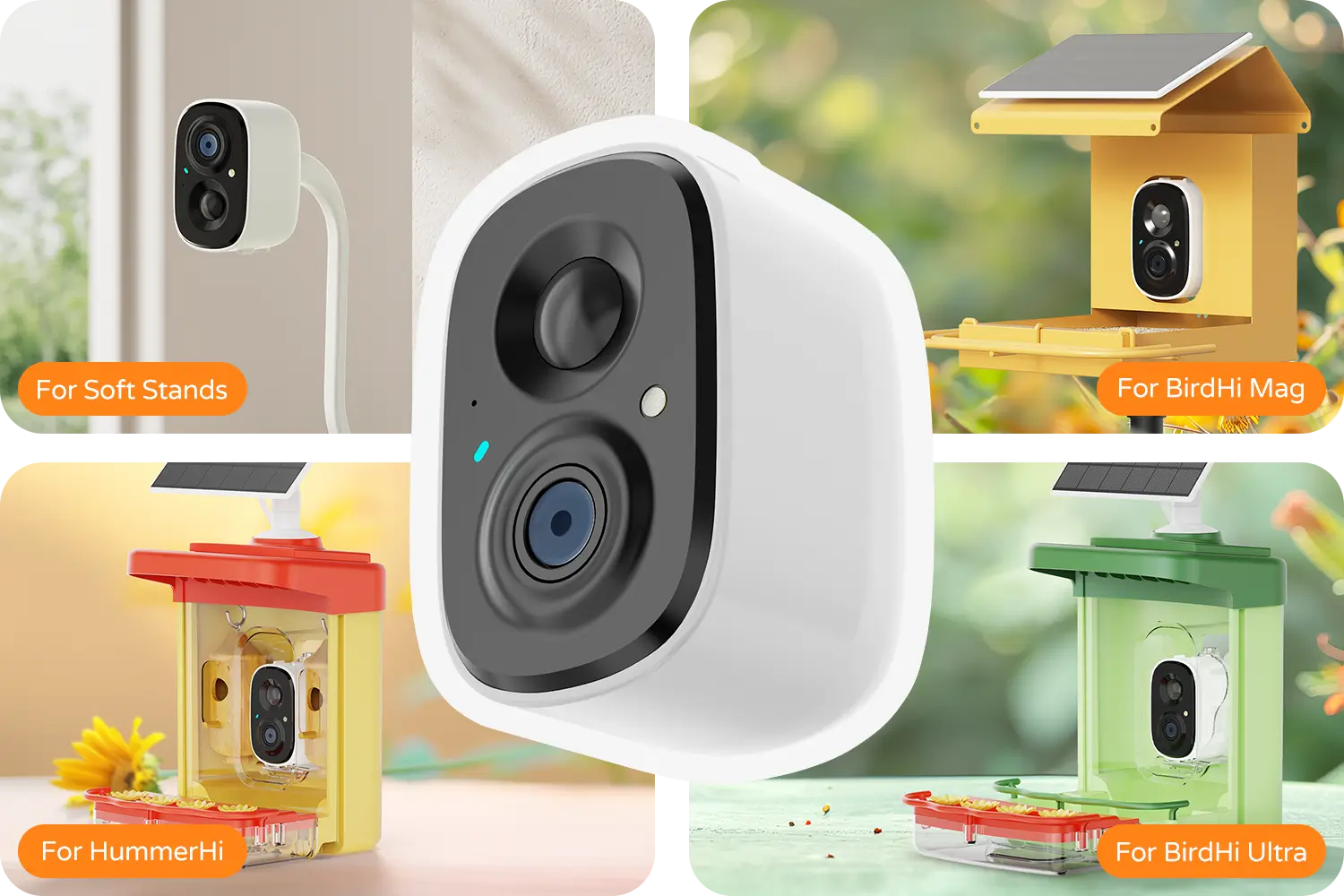 Bilantan bird feeder camera, Compatible with all Bilantan products. Of course, you can DIY the way you like, such as soft silicone brackets.